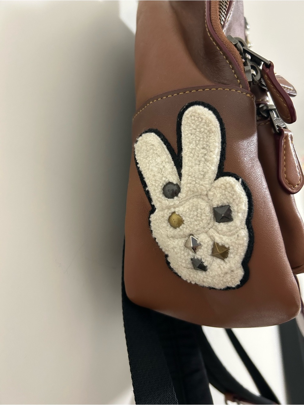 Rare Coach x Disney Mickey Mouse Brown Leather Backpack Mini Charlie Style - Picture 5 of 12
